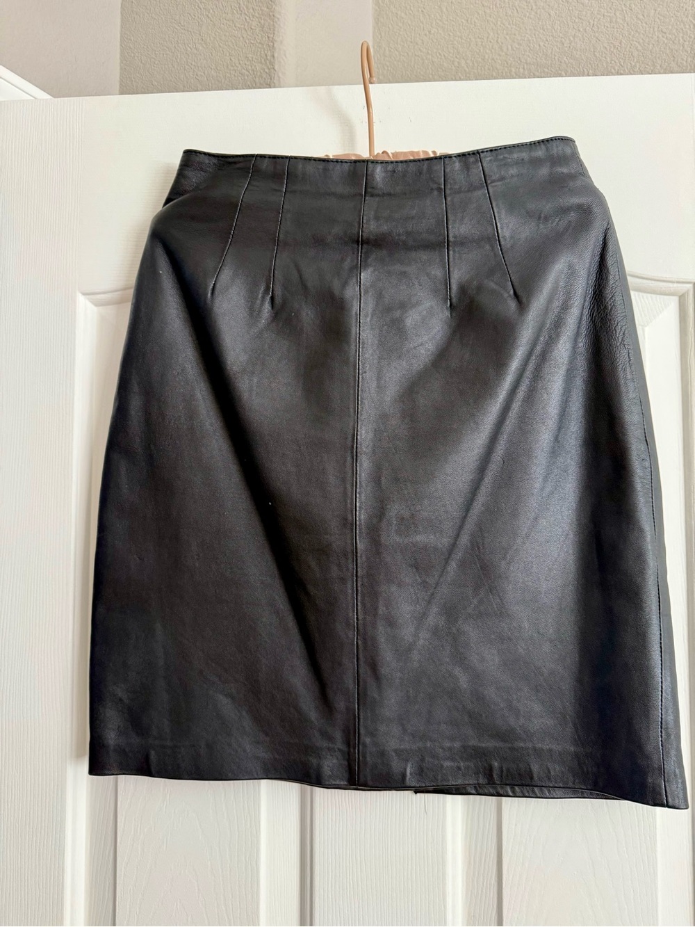 Black Leather A-Line Skirt — Sleek Everyday Style